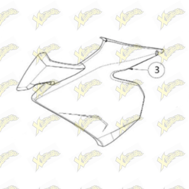 Ohvale Lateral fairing L matt black or white 01.CA.0053.L