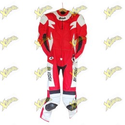Biesse Minimoto Racing Suit – Size L, White/Red – Final Warehouse Stock