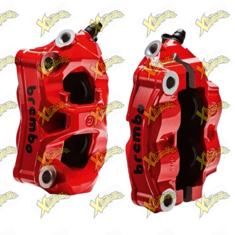 Pair of Brembo Racing Stylema red radial calipers Ducati Panigale V4 / V4 S / V4 R / V4 SP 2018-2024 – Code 96180861AB