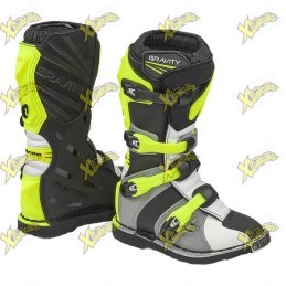 Forma Gravity Kids Motocross Boots Grey Yellow Fluo