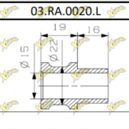 Distanziale laterale Ohvale ruota anteriore (2022) 03.RA.0020.L