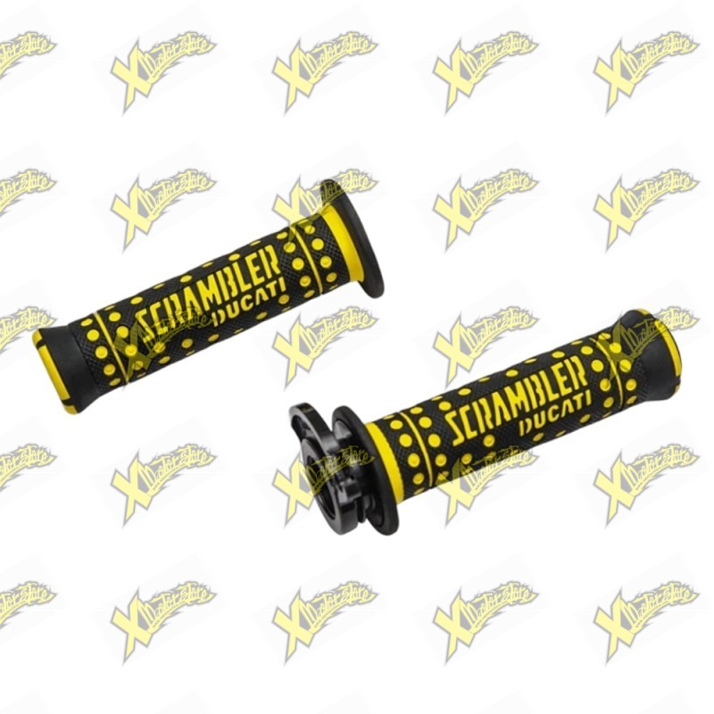 Coppia Manopole Flat Track Gialle e Nere Ducati Scrambler 96280231A