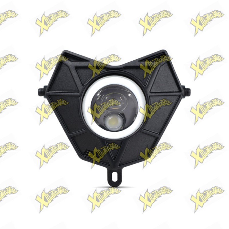 EVOK Iron LED Round Front Headlight Dual Lens Plug&Play Sherco 246472223