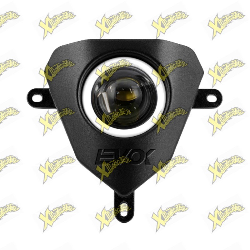 EVOK Iron LED Round Front Headlight Dual Lens Plug&Play Beta RR 246472220