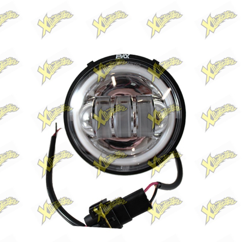 EVOK Iron LED Chrome Background Front Headlight Plug&Play Vespa 50 N L R 246472208