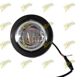 Fanale Anteriore EVOK Iron LED Fondo Cromato con Angel Eyes Plug&Play Vespa HP FL 50 125 246472212