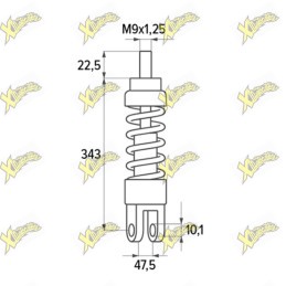 Ammortizzatore Posteriore Polini per Vespa 125 / 150 / 200 PX – 173.0505