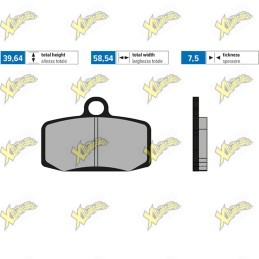 Polini sintered brake pads for Polini 4 piston brake caliper 174.2161