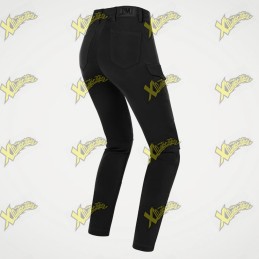 Jeans moto donna PMJ Sidney nero