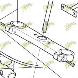 Piastra forcella superiore minimoto Polini GP4 143.415.023
