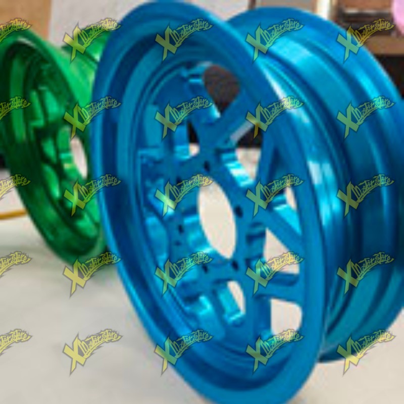 Coppia cerchi minimoto Blata CNC completi di mozzi