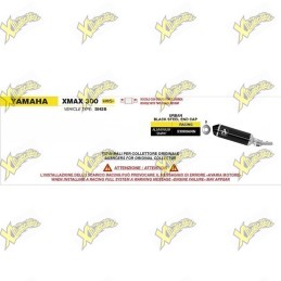 Terminale scarico Arrow Urban Dark Racing per Yamaha XMAX 300 Euro 5+ MY2025-2026 53060ANN