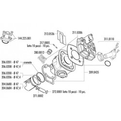 KIT PIAGGIO QUARTZ-NRG-ZIP SP H2O D.47 MOD.RACING