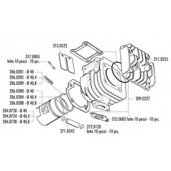 KIT YAMAHA-BWS-MBK BOOSTER-APRILIA SR 93 D.40